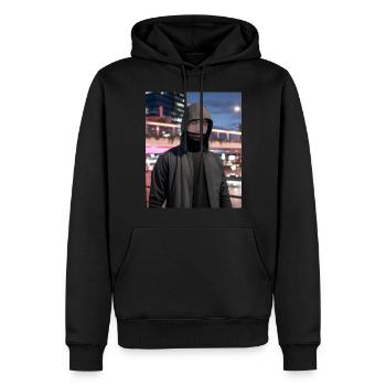 Gamer Hacker - Männer Premium Bio Hoodie - Schwarz - Vorne - Nico (187cm)