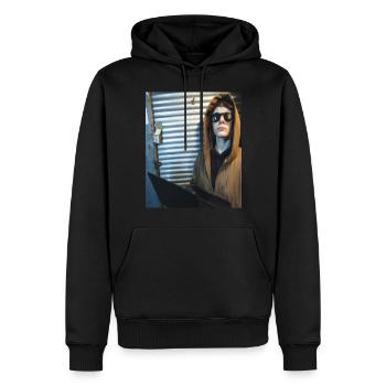 Gamer Hacker - Männer Premium Bio Hoodie - Schwarz - Vorne - Nico (187cm)