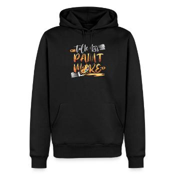 Peintre Varnisher Présent Peintre Peinture Pinceau - Sweat à capuche Premium bio Homme - noir - Devant - Nico (187cm)