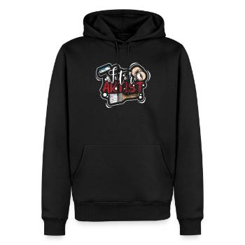 Peintre Varnisher Présent Peintre Peinture Pinceau - Sweat à capuche Premium bio Homme - noir - Devant - Nico (187cm)