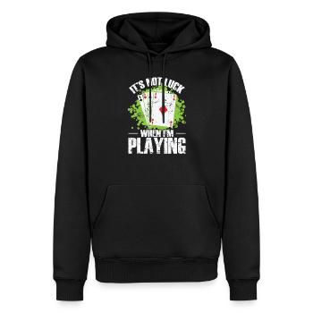 Ce n’est pas de la chance quand je joue au Skat Poker - Sweat à capuche Premium bio Homme - noir - Devant - Nico (187cm)