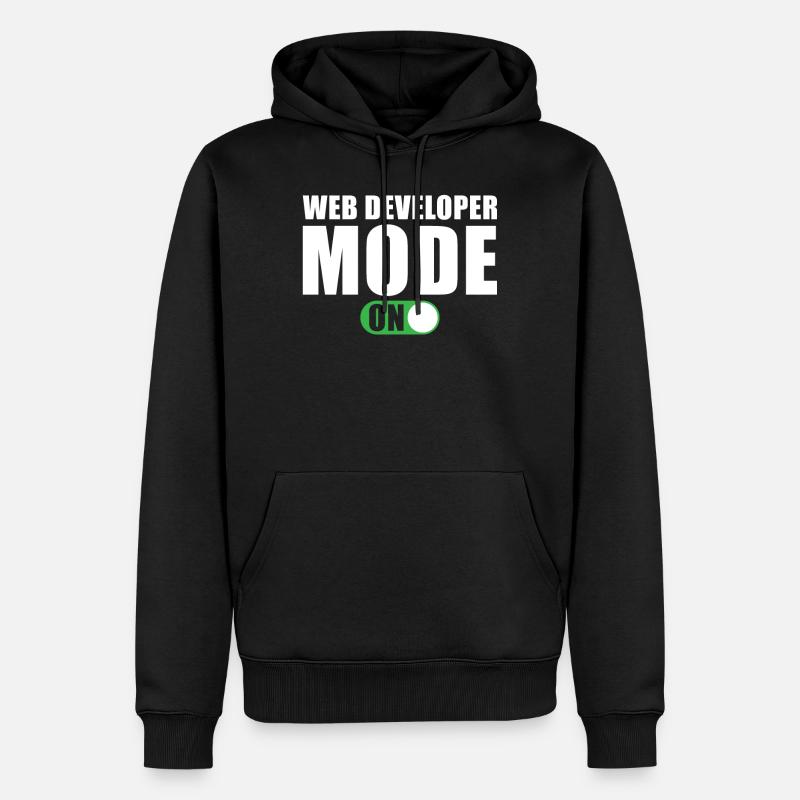 Mode développeur Web activé - Sweat à capuche Premium bio Homme - noir