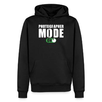 Mode Photographe Un cadeau de photographe Lustig - Sweat à capuche Premium bio Homme - noir - Devant - Nico (187cm)
