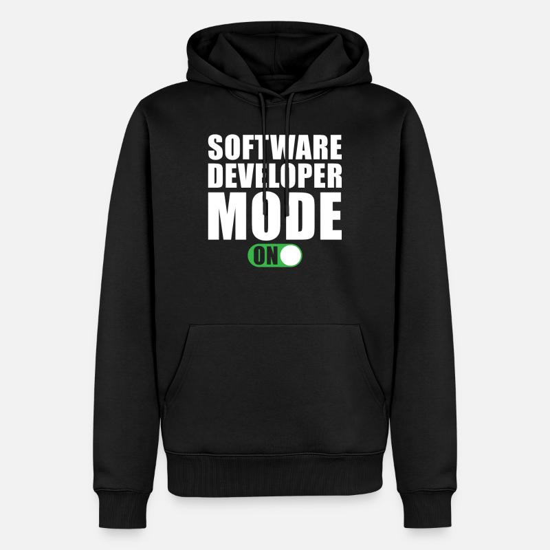 Mode développeur de logiciel activé - Sweat à capuche Premium bio Homme - noir