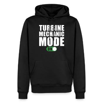 Wind turbine mechanic - Men’s Premium Organic Hoodie - black - Front - Nico (187cm)