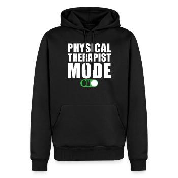 Physiotherapeuten Modus An - Männer Premium Bio Hoodie - Schwarz - Vorne - Nico (187cm)