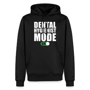 Zahnhygieniker Modus An - Männer Premium Bio Hoodie - Schwarz - Vorne - Nico (187cm)