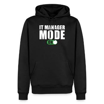 Mode It-manager vers le cadeau Lustig It-manager - Sweat à capuche Premium bio Homme - noir - Devant - Nico (187cm)
