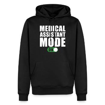Medizinischer Assistent Modus An - Männer Premium Bio Hoodie - Schwarz - Vorne - Nico (187cm)