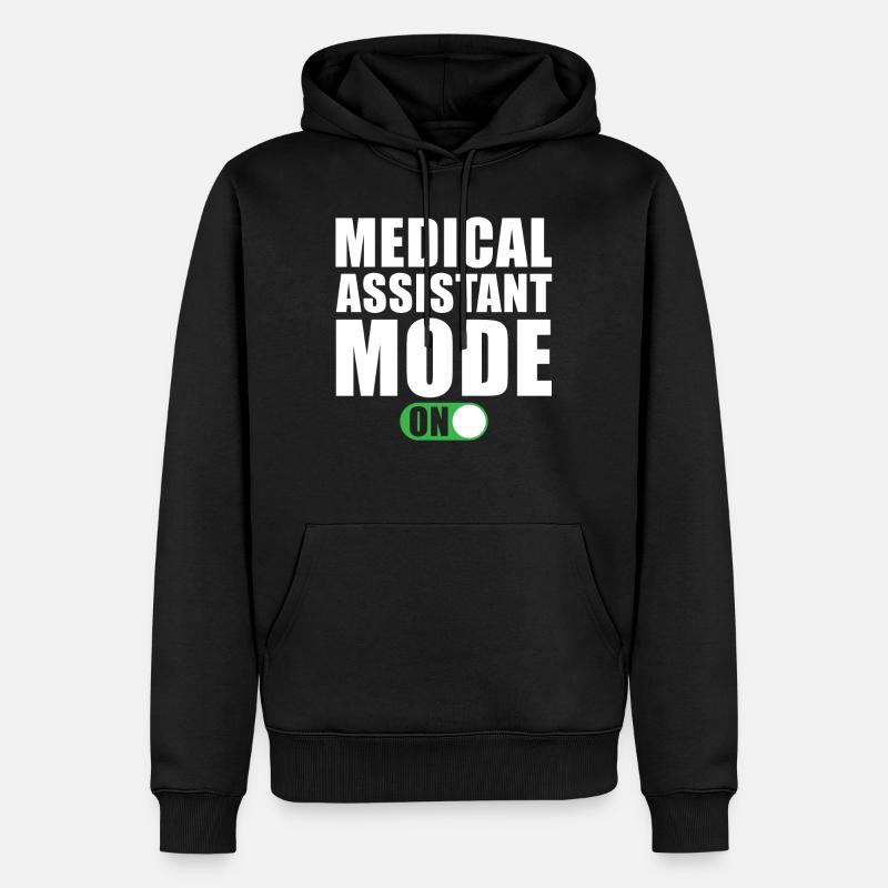 Medizinischer Assistent Modus An - Männer Premium Bio Hoodie - Schwarz