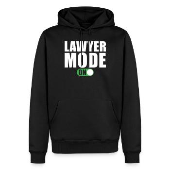 Anwalt Modus Ein - Männer Premium Bio Hoodie - Schwarz - Vorne - Nico (187cm)