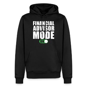 Finanzberater Modus an - Männer Premium Bio Hoodie - Schwarz - Vorne - Nico (187cm)