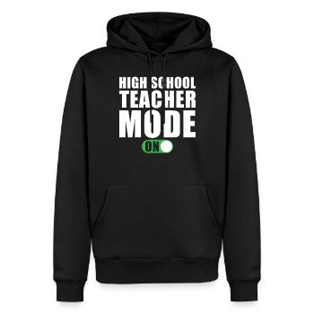 Mode Professeur gymnase à - Sweat à capuche Premium bio Homme - noir - Devant - Nico (187cm)