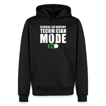 Mode Technicien de laboratoire clinique An - Sweat à capuche Premium bio Homme - noir - Devant - Nico (187cm)