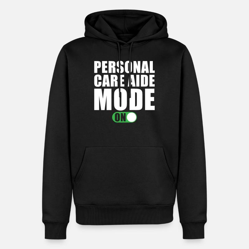 Mode infirmière auxiliaire activé - Sweat à capuche Premium bio Homme - noir