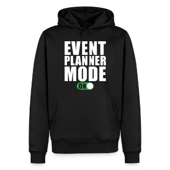 Event Planer Modus Ein - Männer Premium Bio Hoodie - Schwarz - Vorne - Nico (187cm)