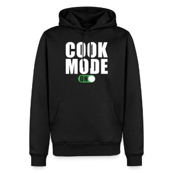 Koch Modus Ein - Männer Premium Bio Hoodie - Schwarz - Vorne - Nico (187cm)