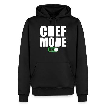 Chefkoch Modus Ein - Männer Premium Bio Hoodie - Schwarz - Vorne - Nico (187cm)