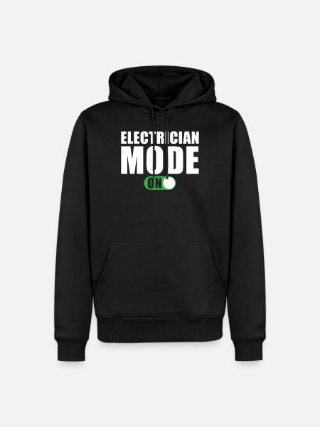 Mode électricien activé - Sweat à capuche Premium bio Homme - noir