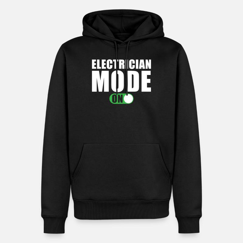 Mode électricien activé - Sweat à capuche Premium bio Homme - noir