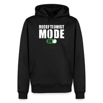 Rezeptionist Modus Ein Hotelfachmann Hotelfachfrau - Männer Premium Bio Hoodie - Schwarz - Vorne - Nico (187cm)