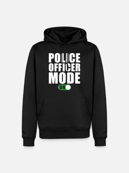 Policeman Mode A Police Officer - Men’s Premium Organic Hoodie - black