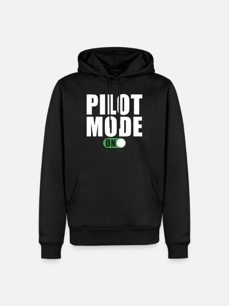 Pilot Mode On - Men’s Premium Organic Hoodie - black