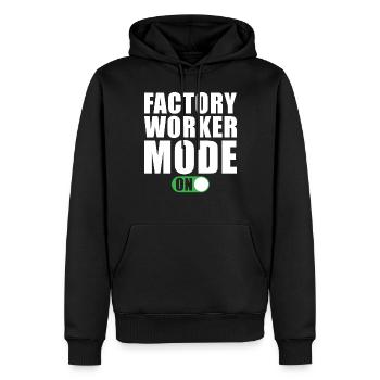 Fabrikarbeiter modus Ein - Männer Premium Bio Hoodie - Schwarz - Vorne - Nico (187cm)
