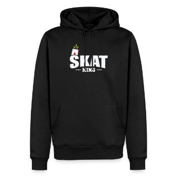 Skat King Kartenspiel Reizen Spielkarten - Männer Premium Bio Hoodie - Schwarz - Vorne - Nico (187cm)