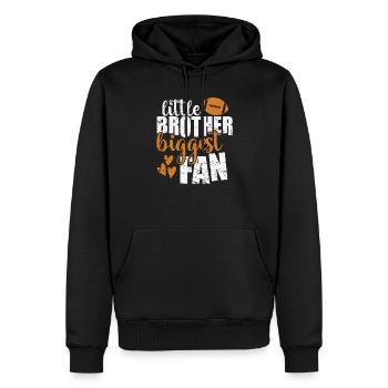 little Brother biggest Fan Amerika Sport - Männer Premium Bio Hoodie - Schwarz - Vorne - Nico (187cm)