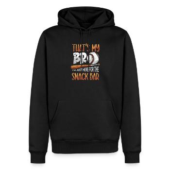 Baseball Präsent Homerun Baseballspieler Athlet - Männer Premium Bio Hoodie - Schwarz - Vorne - Nico (187cm)