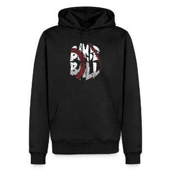 Baseball présent home run joueur de baseball athlète - Sweat à capuche Premium bio Homme - noir - Devant - Nico (187cm)