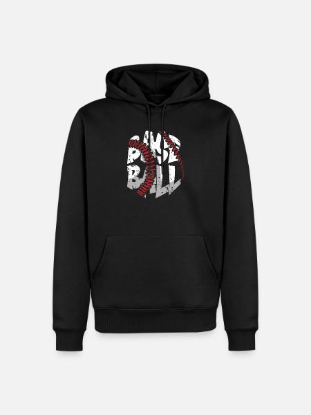 Baseball nuværende hjemmeløb baseballspiller atlet - Herre Premium økologisk hoodie - sort