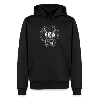 Baseball Präsent Homerun Baseballspieler Athlet - Männer Premium Bio Hoodie - Schwarz - Vorne - Nico (187cm)