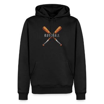 Baseball Präsent Homerun Baseballspieler Athlet - Männer Premium Bio Hoodie - Schwarz - Vorne - Nico (187cm)