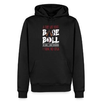 Baseball Präsent Homerun Baseballspieler Athlet - Männer Premium Bio Hoodie - Schwarz - Vorne - Nico (187cm)