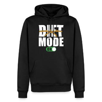 Régime disant Mode de régime sur - Sweat à capuche Premium bio Homme - noir - Devant - Nico (187cm)