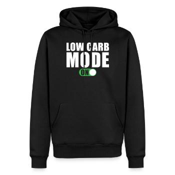 Low Carb Diät Sagen Low Carb Modus Ein Keto Diät - Männer Premium Bio Hoodie - Schwarz - Vorne - Nico (187cm)