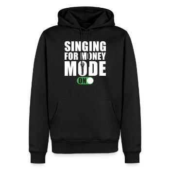 Chanteur Chantant Dire Chanter pour de l’argent Mode A - Sweat à capuche Premium bio Homme - noir - Devant - Nico (187cm)