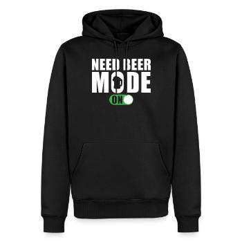 Drôle de bière disant besoin de mode bière - Sweat à capuche Premium bio Homme - noir - Devant - Nico (187cm)