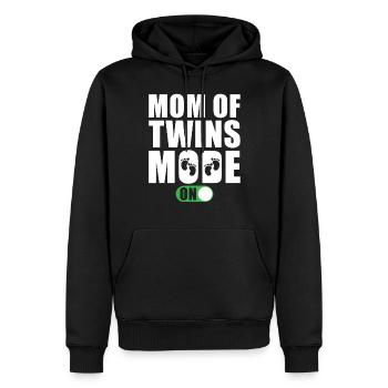 Mère de jumeaux Modus On - Sweat à capuche Premium bio Homme - noir - Devant - Nico (187cm)