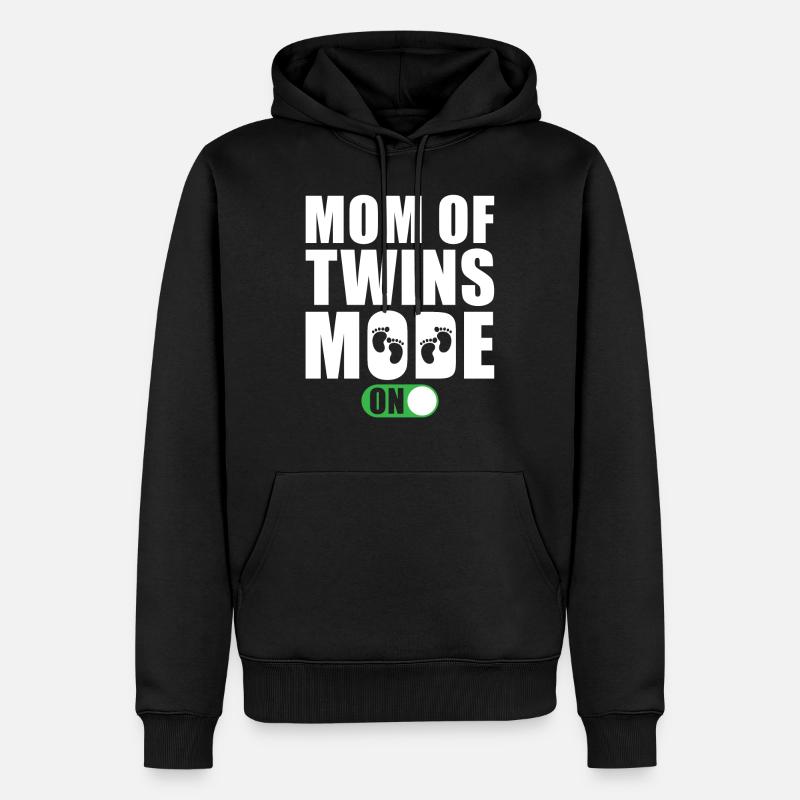 Mère de jumeaux Modus On - Sweat à capuche Premium bio Homme - noir
