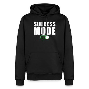 Erfolg Motivation Zitat Erfolgs Modus Ein - Männer Premium Bio Hoodie - Schwarz - Vorne - Nico (187cm)