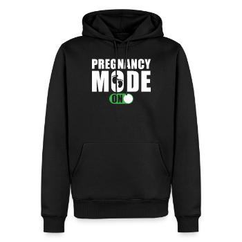 Schwangerschaft Modus Ein - Männer Premium Bio Hoodie - Schwarz - Vorne - Nico (187cm)