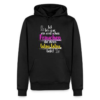 Hunde Frauchen Hundeliebhaber und Hundefreunde - Männer Premium Bio Hoodie - Schwarz - Vorne - Nico (187cm)