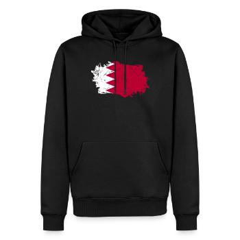 Bahrain Flagge Grunge Bahrain Fahne - Männer Premium Bio Hoodie - Schwarz - Vorne - Nico (187cm)