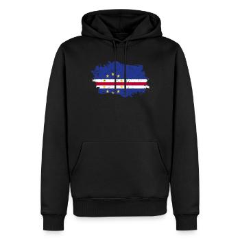 Kap Verde Flagge Grunge Kap Verde Fahne - Männer Premium Bio Hoodie - Schwarz - Vorne - Nico (187cm)