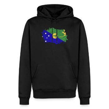 Drapeau de l’île Christmas - Sweat à capuche Premium bio Homme - noir - Devant - Nico (187cm)