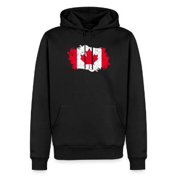 Canada Flag Grunge Canada Flag - Men’s Premium Organic Hoodie - black - Front - Nico (187cm)