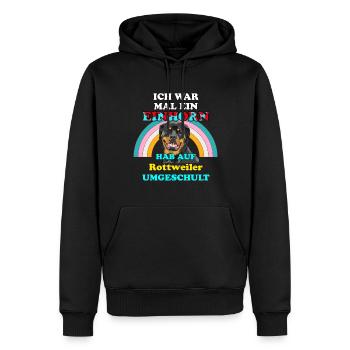Rottweiler Hund war Einhorn Hundefreunde Hunde - Männer Premium Bio Hoodie - Schwarz - Vorne - Nico (187cm)